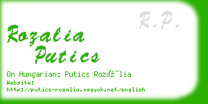 rozalia putics business card